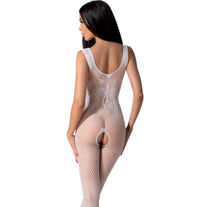 PASSION - BS098 WHITE BODYSTOCKING ONE SIZE PASSION WOMAN BODYSTOCKINGS - 2