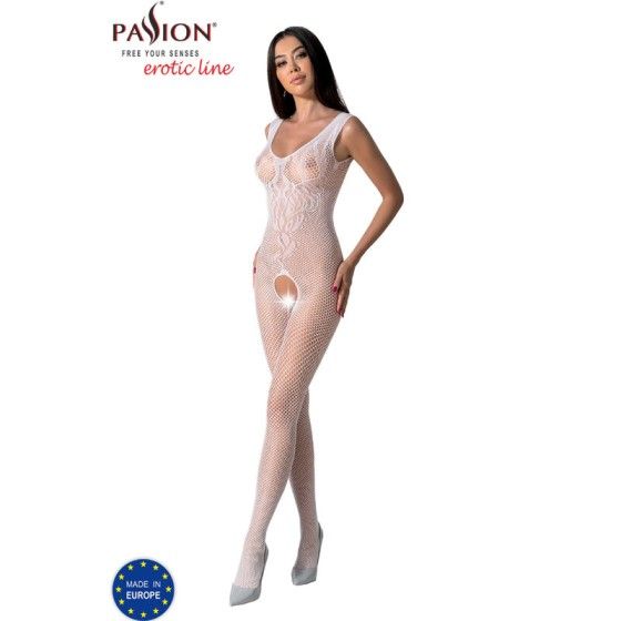 PASSION - BS098 WHITE BODYSTOCKING ONE SIZE PASSION WOMAN BODYSTOCKINGS - 3