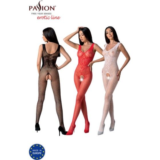 PASSION - BS098 WHITE BODYSTOCKING ONE SIZE PASSION WOMAN BODYSTOCKINGS - 6