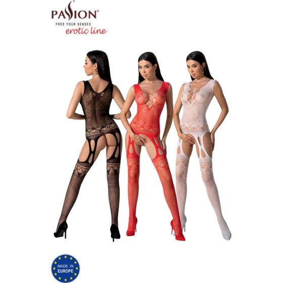 PASSION - BS099 BLACK BODYSTOCKING ONE SIZE PASSION WOMAN BODYSTOCKINGS - 8