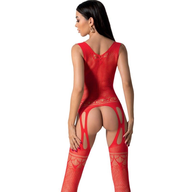 PASSION - BS099 RED BODYSTOCKING ONE SIZE PASSION WOMAN BODYSTOCKINGS - 2