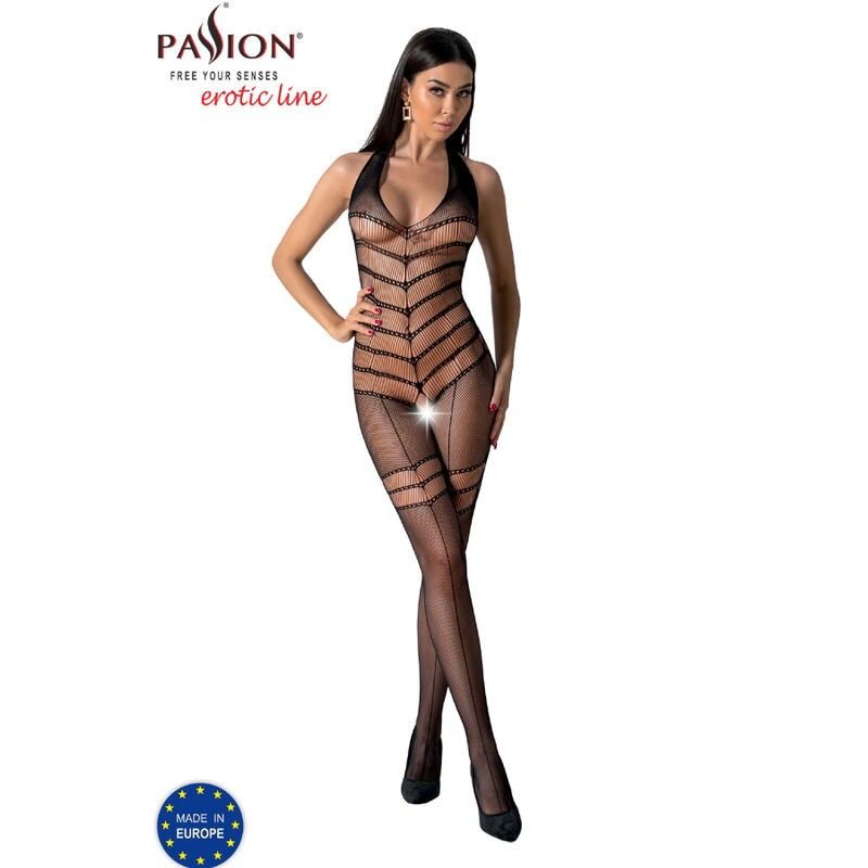 PASSION - BS100 BODYSTOCKING BLACK ONE SIZE PASSION WOMAN BODYSTOCKINGS - 3