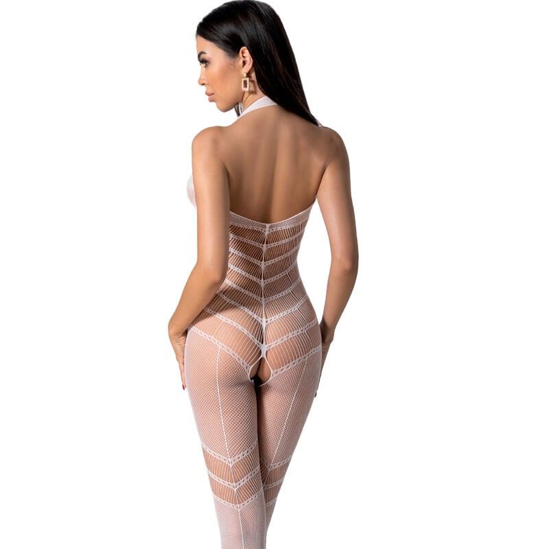 PASSION - BS100 WHITE BODYSTOCKING ONE SIZE PASSION WOMAN BODYSTOCKINGS - 2