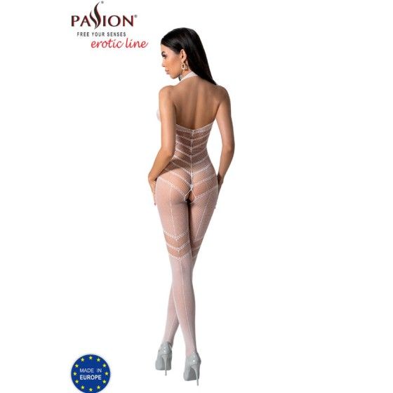 PASSION - BS100 WHITE BODYSTOCKING ONE SIZE PASSION WOMAN BODYSTOCKINGS - 4