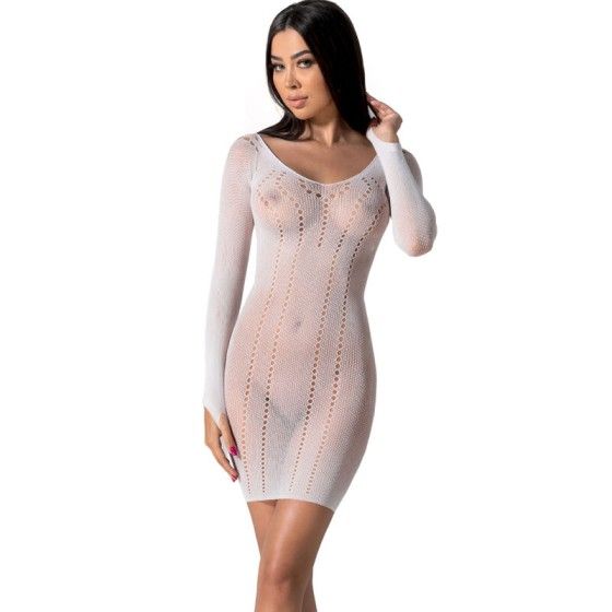 PASSION - BS101 WHITE BODYSTOCKING ONE SIZE PASSION WOMAN BODYSTOCKINGS - 1
