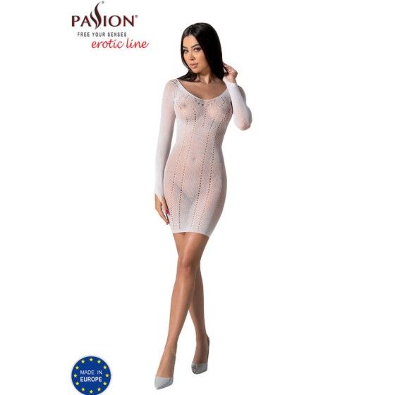 PASSION - BS101 WHITE BODYSTOCKING ONE SIZE PASSION WOMAN BODYSTOCKINGS - 3