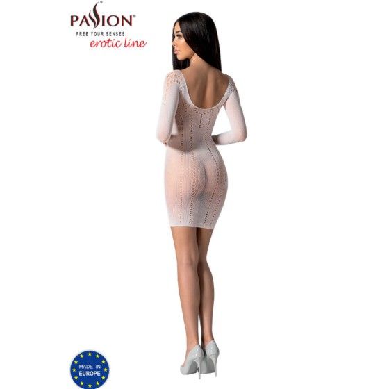 PASSION - BS101 WHITE BODYSTOCKING ONE SIZE PASSION WOMAN BODYSTOCKINGS - 4