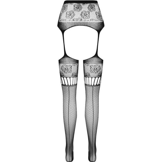 PASSION - S030 TIGHTS WITH BLACK GARTER ONE SIZE PASSION WOMAN GARTER & STOCK - 6