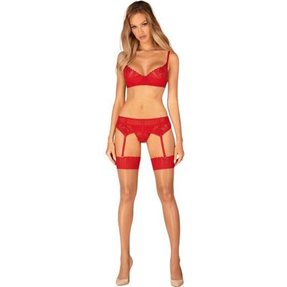OBSESSIVE - INGRIDIA SET THREE PIECES RED M/L OBSESSIVE SETS - 3