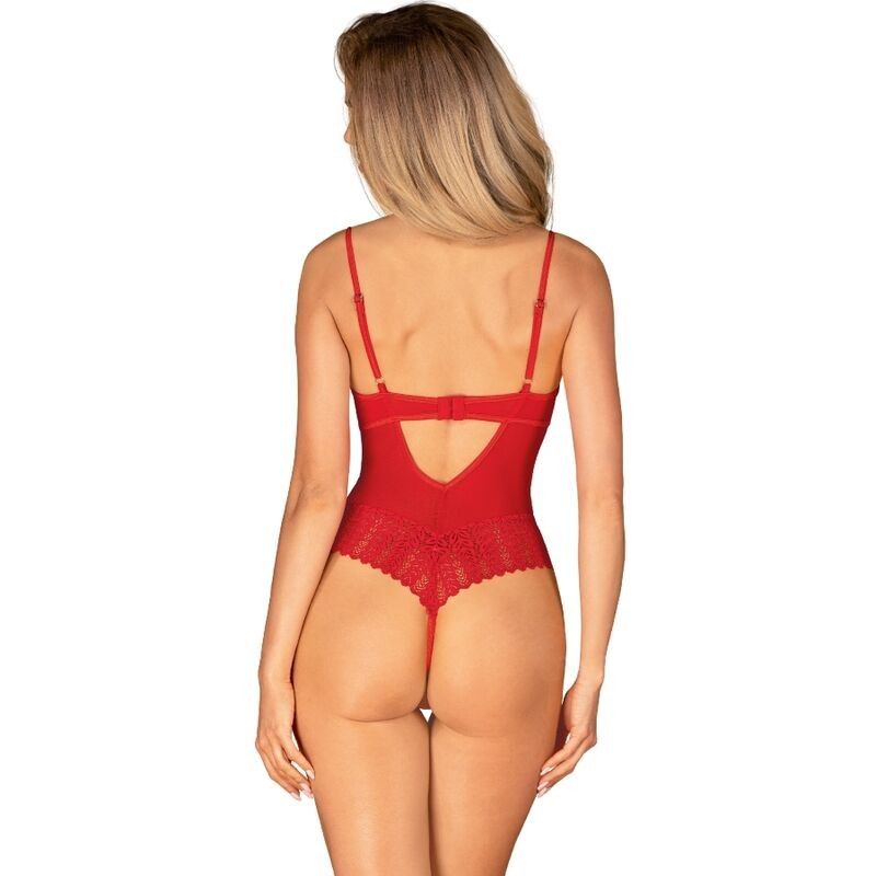 OBSESSIVE - INGRIDIA CROTCHLESS RED XS/S OBSESSIVE TEDDIES - 2