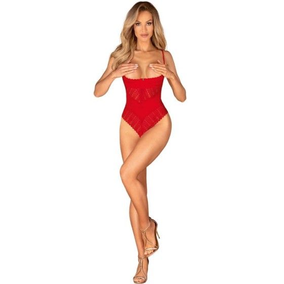 OBSESSIVE - INGRIDIA CROTCHLESS RED XS/S OBSESSIVE TEDDIES - 3