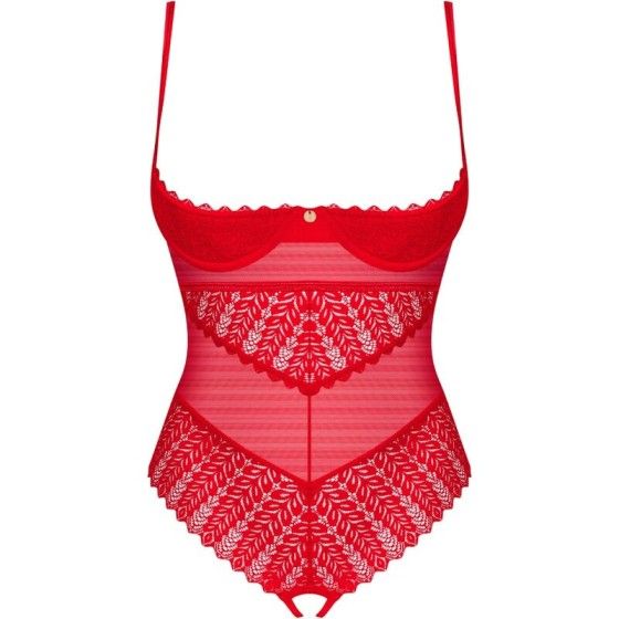 OBSESSIVE - INGRIDIA CROTCHLESS RED XS/S OBSESSIVE TEDDIES - 5