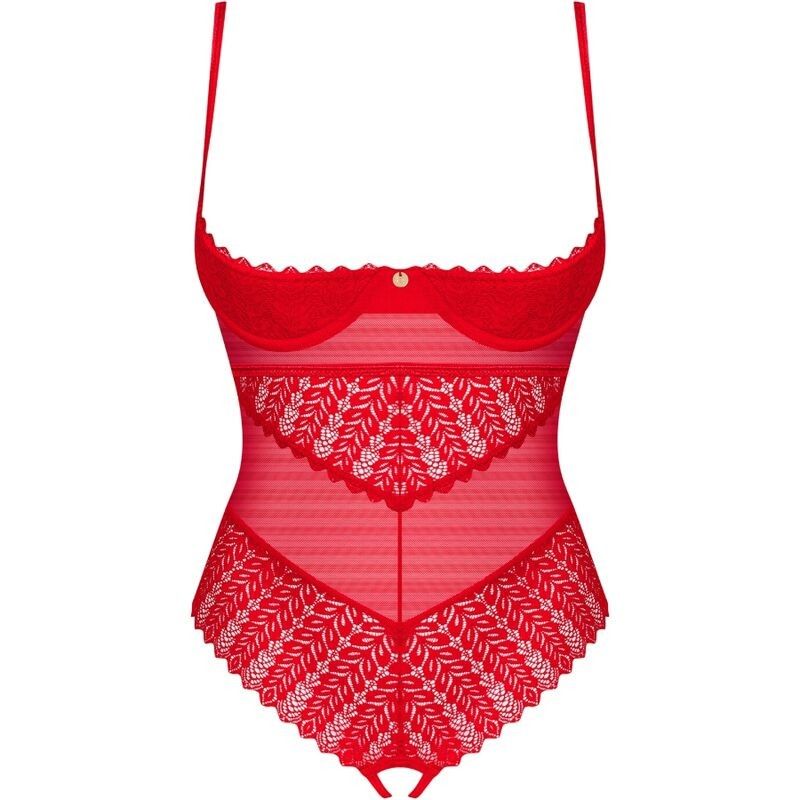 OBSESSIVE - INGRIDIA CROTCHLESS RED XS/S OBSESSIVE TEDDIES - 5