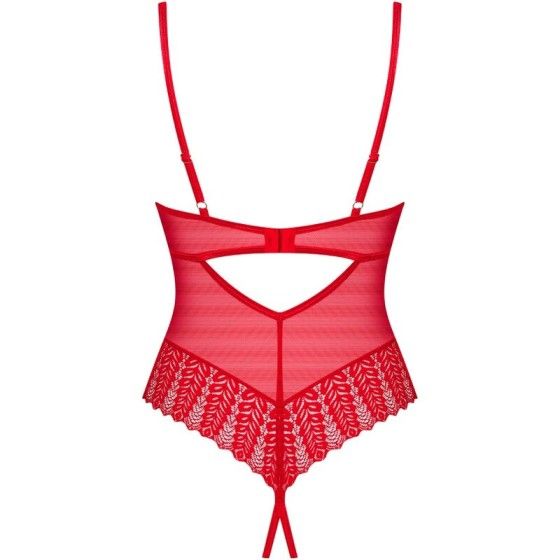 OBSESSIVE - INGRIDIA CROTCHLESS RED XS/S OBSESSIVE TEDDIES - 6