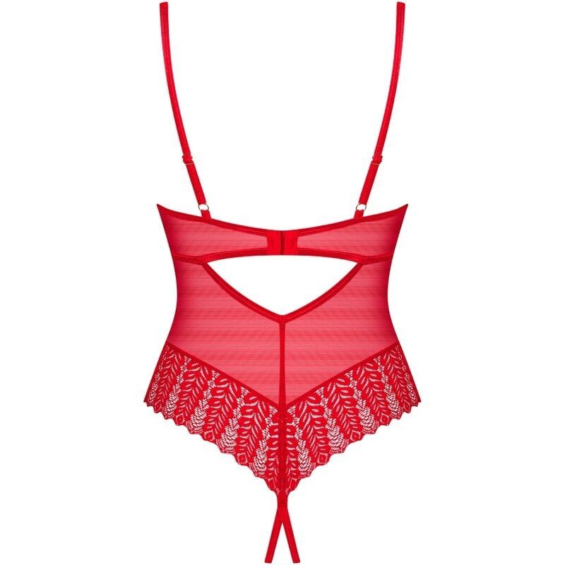 OBSESSIVE - INGRIDIA CROTCHLESS RED XS/S OBSESSIVE TEDDIES - 6