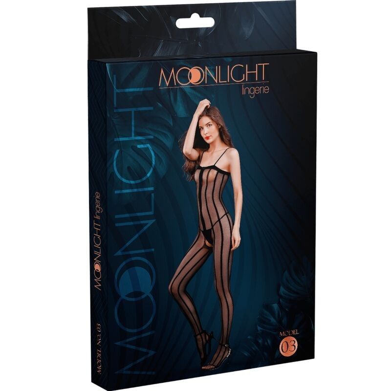 MOONLIGHT - MODEL 3 BODYSTOCKING BLACK ONE SIZE MOONLIGHT - 1