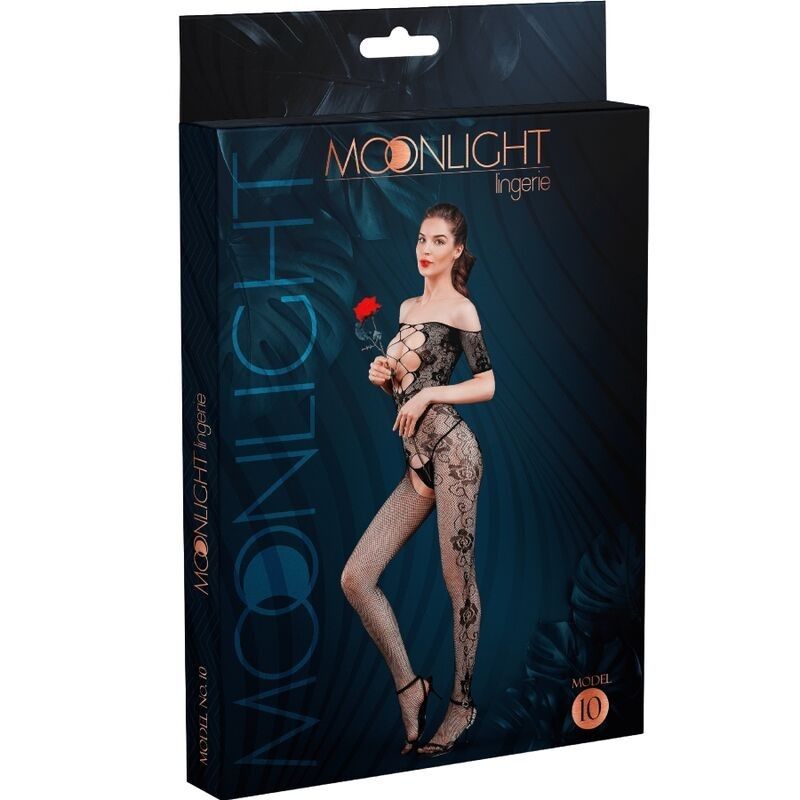 MOONLIGHT - MODEL 10 BODYSTOCKING BLACK ONE SIZE MOONLIGHT - 1