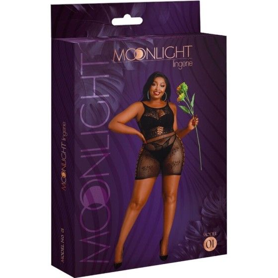 MOONLIGHT - MODEL 1 DRESS BLACK PLUS SIZE MOONLIGHT - 3