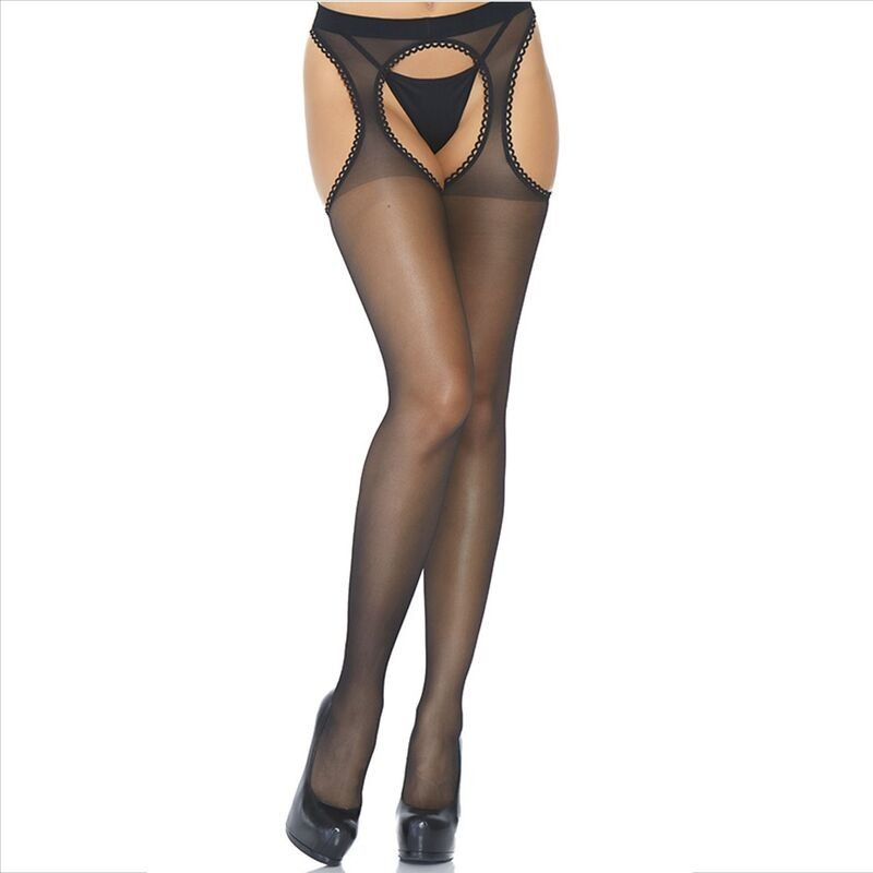 LEG AVENUE - TRANSPARENT GARTER STOCKINGS LEG AVENUE HOSIERY - 1