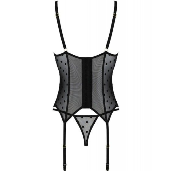 PASSION - MARINA CORSET & THONG BLACK S/M PASSION WOMAN CORSETS - 4