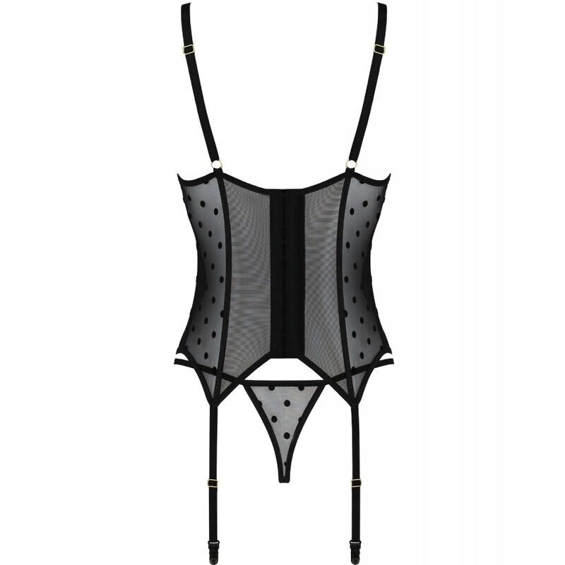 PASSION - MARINA CORSET & THONG BLACK S/M PASSION WOMAN CORSETS - 4