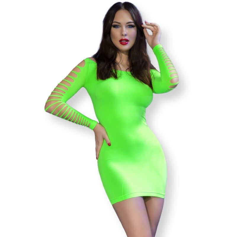 CHILIROSE - CR 4617 DRESS GREEN S/M CHILIROSE DRESSES - 1