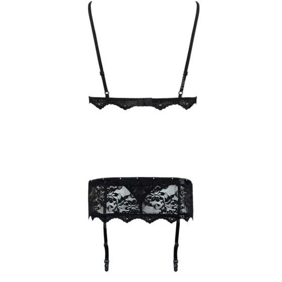 LIVCO CORSETTI FASHION - BELITA LC 90231 BRA + PANTY + GARTER BELT BLACK S/M LIVCO CORSETTI SETS - 6