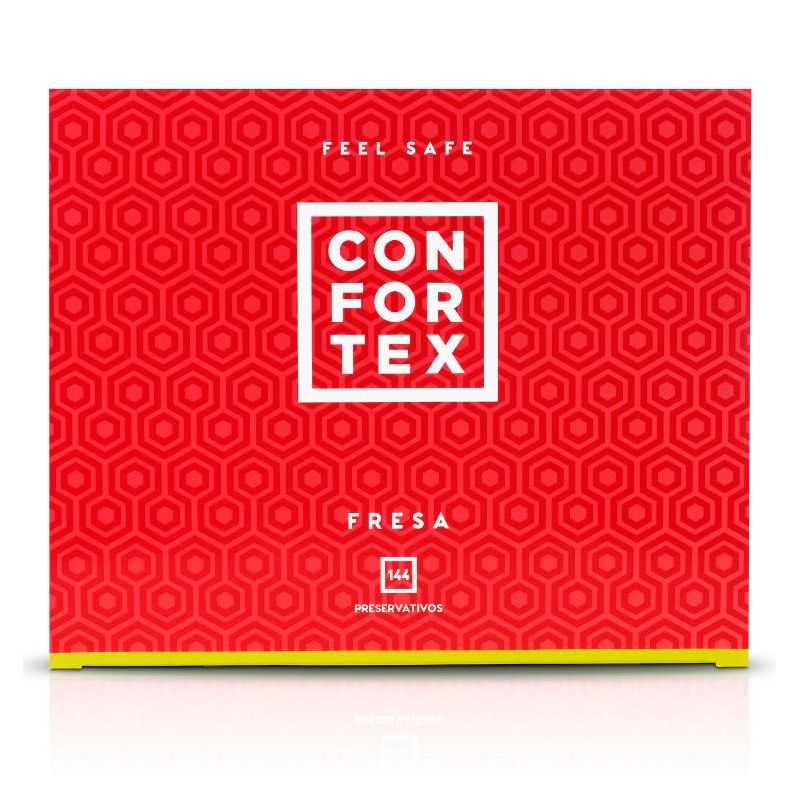 CONFORTEX - STRAWBERRY CONDOM 144 UNITS CONFORTEX - 2