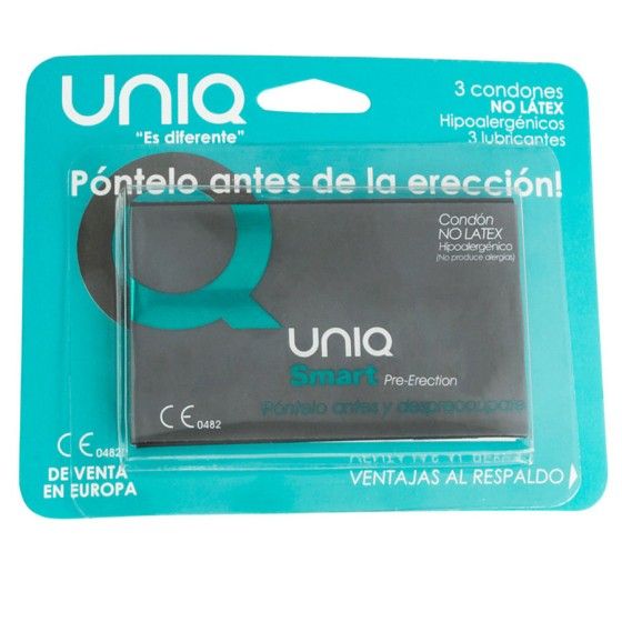 UNIQ - SMART LATEX FREE PRE-ERECTION CONDOMS 3 UNITS UNIQ - 3
