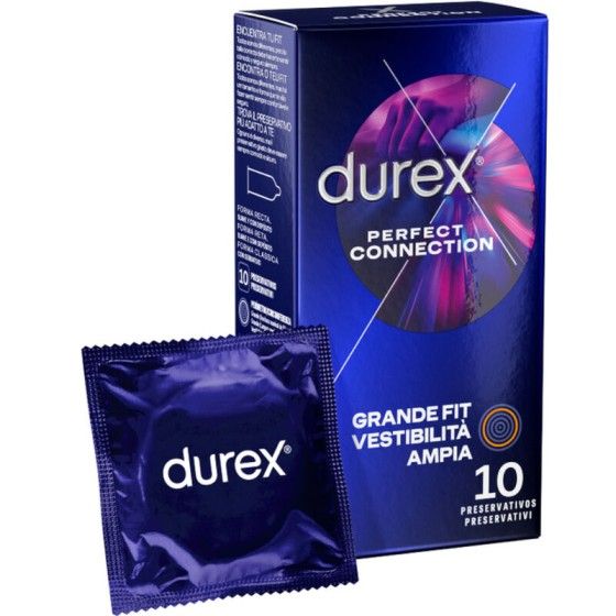 DUREX - PERFECT CONNECTION SILICONE EXTRA LUBRIFICATION 10 UNITS DUREX CONDOMS - 1