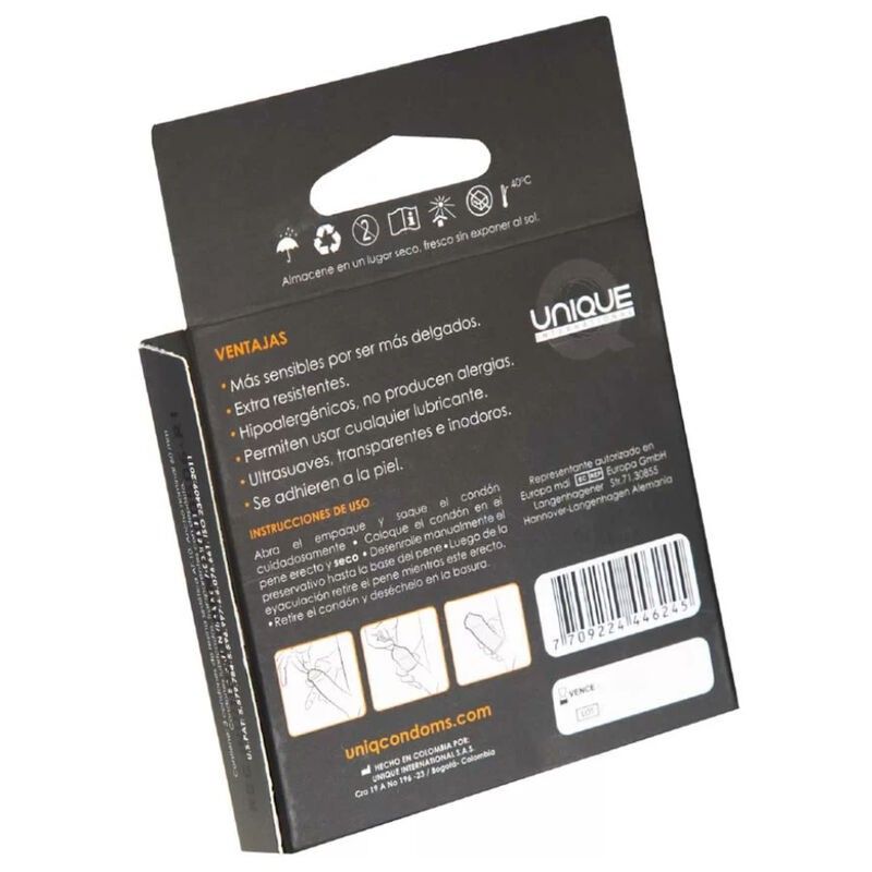 UNIQ - CLASSIC LATEX FREE CONDOMS 3 UNITS UNIQ - 2