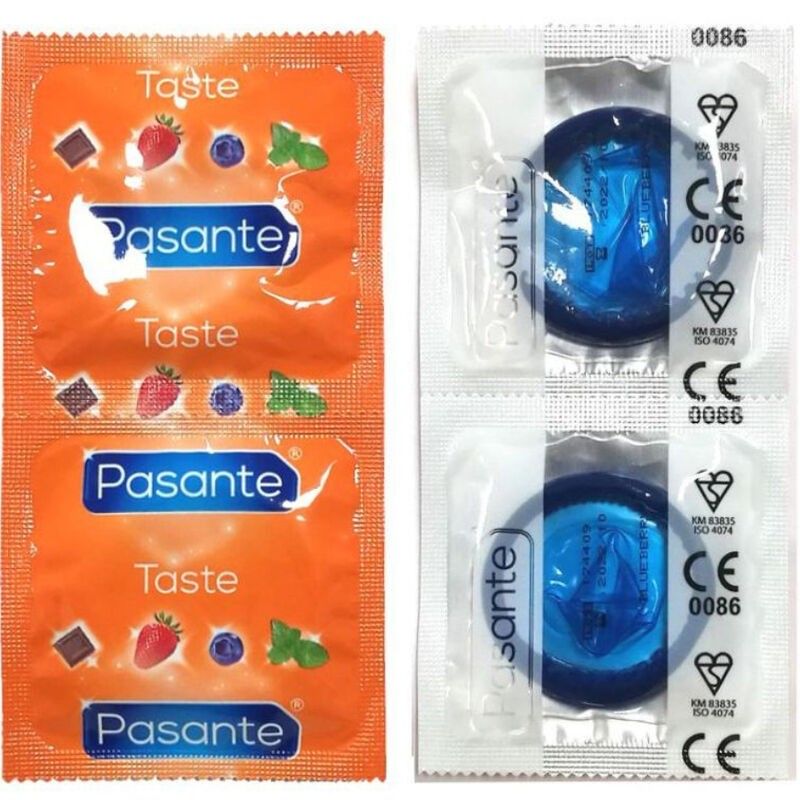 PASANTE - CONDOMS FLAVOR BLUEBERRY BAG 144 UNITS PASANTE - 1