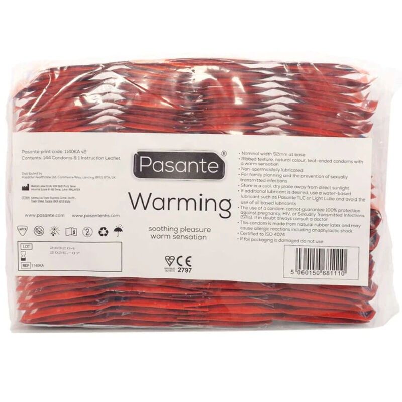 PASANTE - CONDOMS WARMING EFFECT BAG 144 UNITS PASANTE - 3