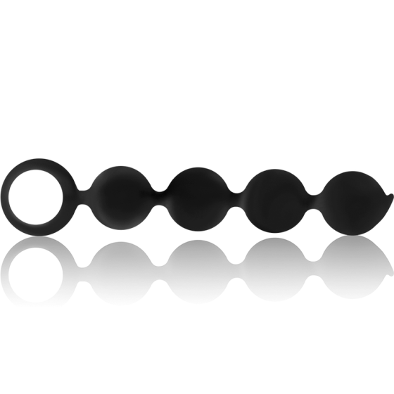 BLACK&SILVER - LENNON ANAL ROSARY 4 SILICONE SPHERES 15 CM BLACK&SILVER - 3