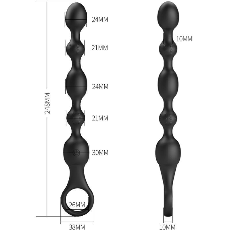 PRETTY LOVE - VAN ANAL BALLS 10 VIBRATIONS RECHARGEABLE SILICONE BAILE ANAL - 5