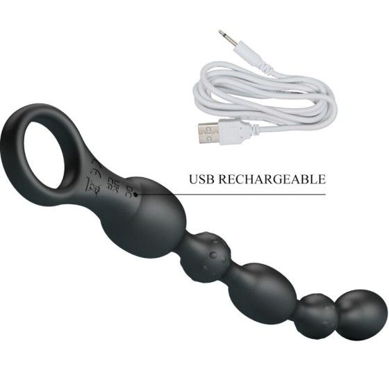 PRETTY LOVE - VAN ANAL BALLS 10 VIBRATIONS RECHARGEABLE SILICONE BAILE ANAL - 8