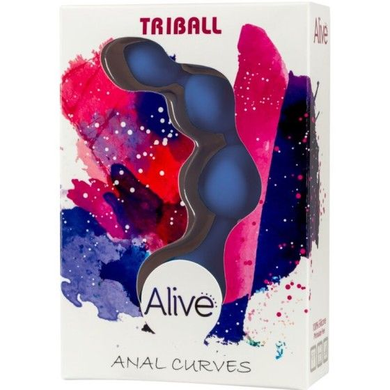 ALIVE - TRIBALL BLUE SILICONE ANAL BALLS 15 CM ALIVE - 3