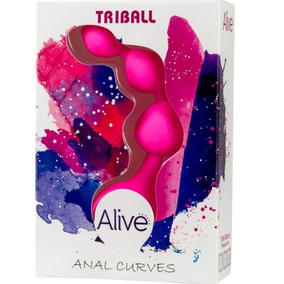 ALIVE - TRIBALL PINK SILICONE ANAL BALLS 15 CM ALIVE - 2