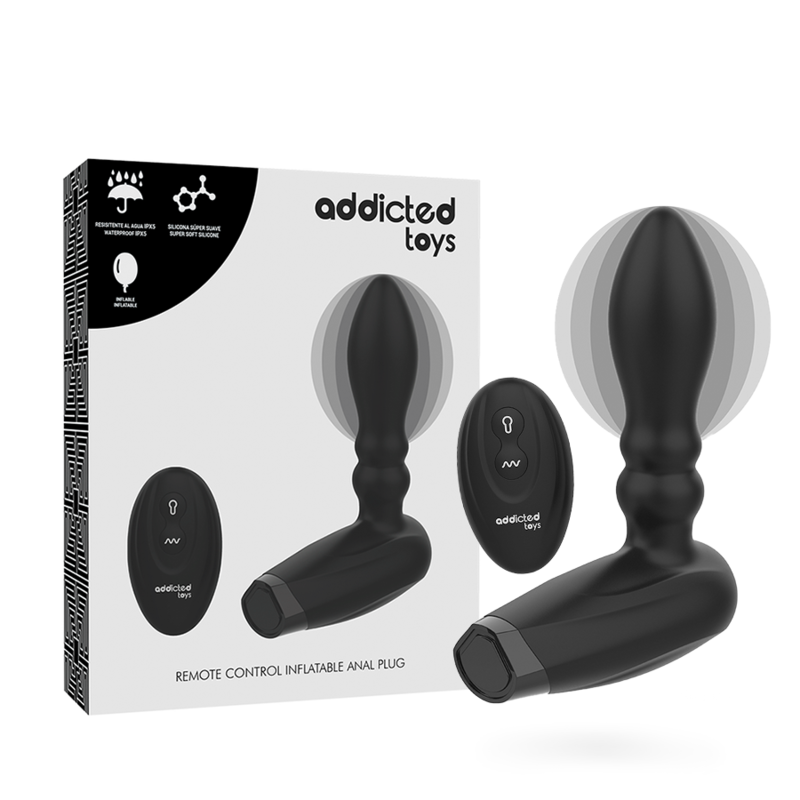 ADDICTED TOYS - INFLATABLE REMOTE CONTROL PLUG - 10 MODES OF VIBRATION ADDICTED TOYS - 1