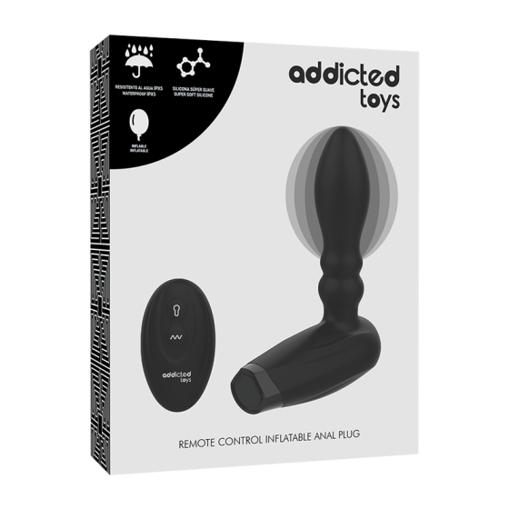ADDICTED TOYS - INFLATABLE REMOTE CONTROL PLUG - 10 MODES OF VIBRATION ADDICTED TOYS - 6