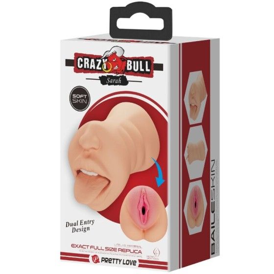 CRAZY BULL - SARAH VAGINA-SHAPED MASTUBADOR DUAL ENTRY CRAZY BULL - 7