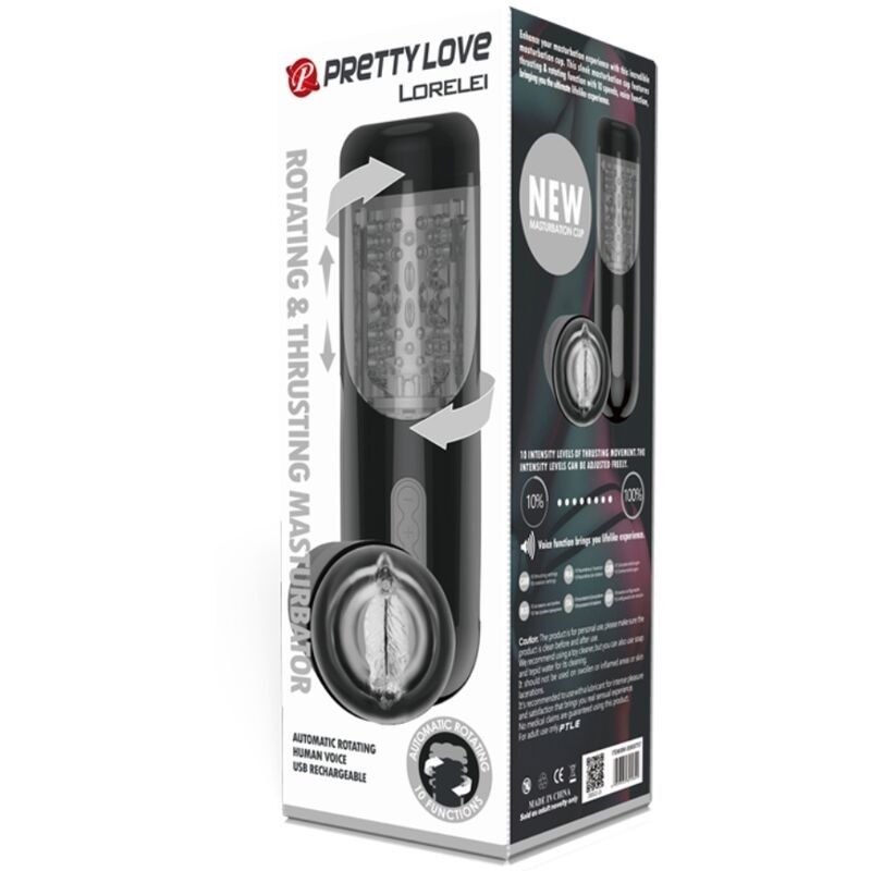 PRETTY LOVE - LORELEI MULTIFUNCTION RECHARGEABLE MASTURBATOR PRETTY LOVE MALE - 6