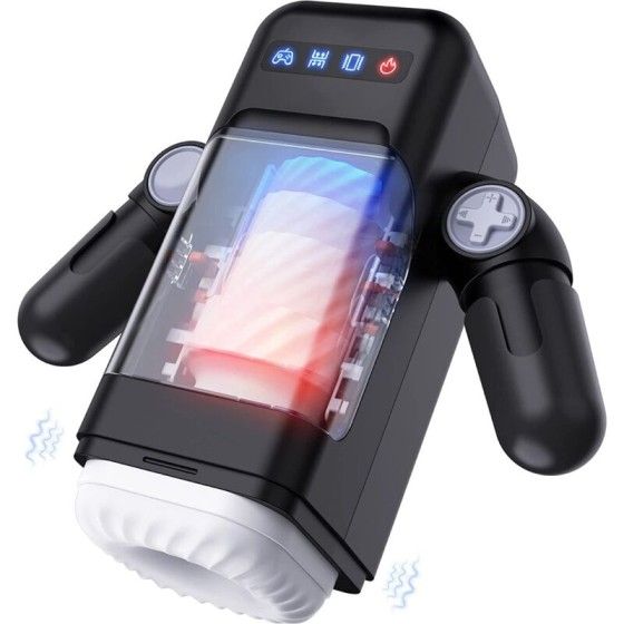GAME CUP - THRUSTING VIBRATION MASTURBATOR WITH HEATING FUNCTION AND MOBILE SUPPORT - BLACK BAILE FOR HIM - 2
