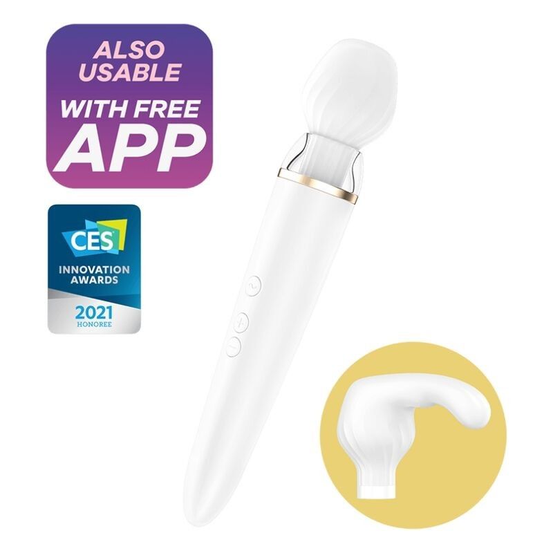 SATISFYER - DOUBLE WANDER APP WHITE SATISFYER CONNECT - 1