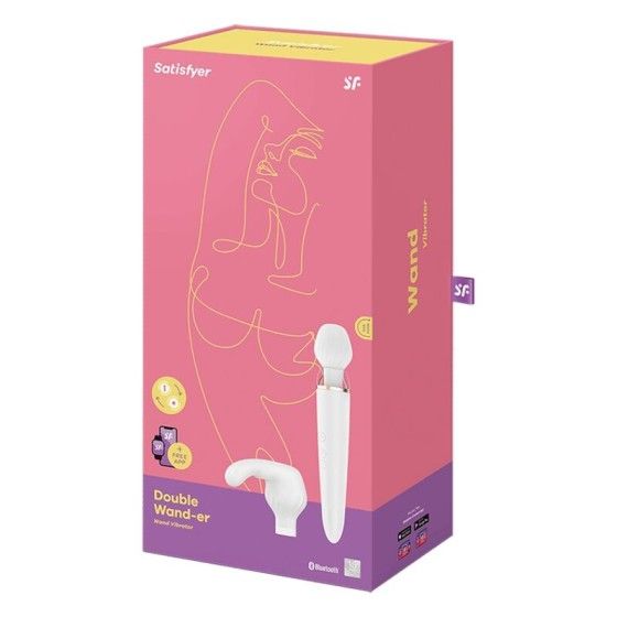 SATISFYER - DOUBLE WANDER APP WHITE SATISFYER CONNECT - 5