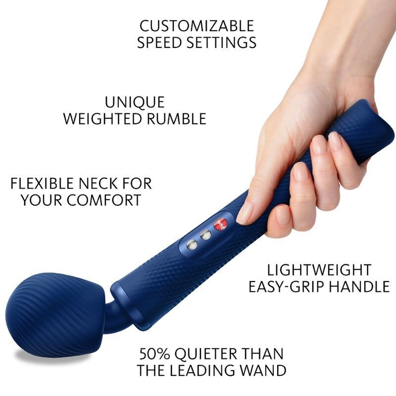 FUN FACTORY - VIM SILICONE RECHARGEABLE VIBRATING WEIGHTED RUMBLE WAND MIDNIGHT BLUE FUN FACTORY - 2
