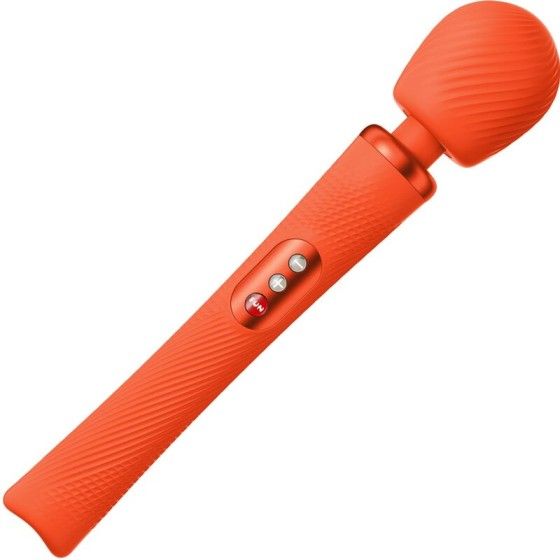 FUN FACTORY - VIM SILICONE RECHARGEABLE VIBRATING WEIGHTED RUMBLE WAND SUNRISE ORANGE FUN FACTORY - 1