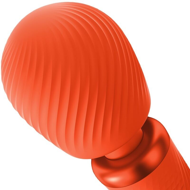 FUN FACTORY - VIM SILICONE RECHARGEABLE VIBRATING WEIGHTED RUMBLE WAND SUNRISE ORANGE FUN FACTORY - 3