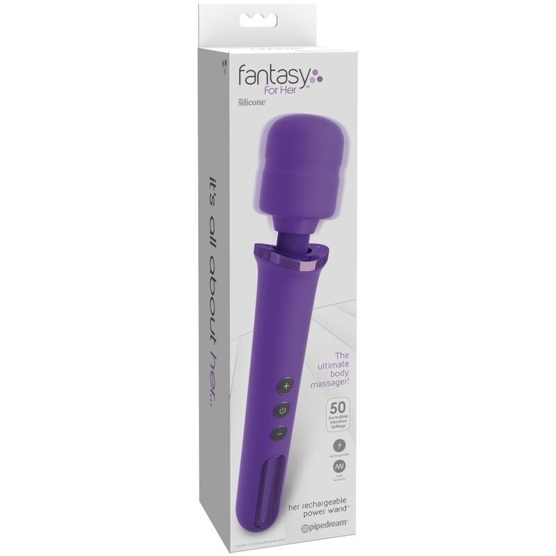 FANTASY FOR HER - MASSAGER WAND FOR HER RECHARGEABLE & VIBRATOR 50 LEVELS VIOLET FANTASY FOR HER - 4
