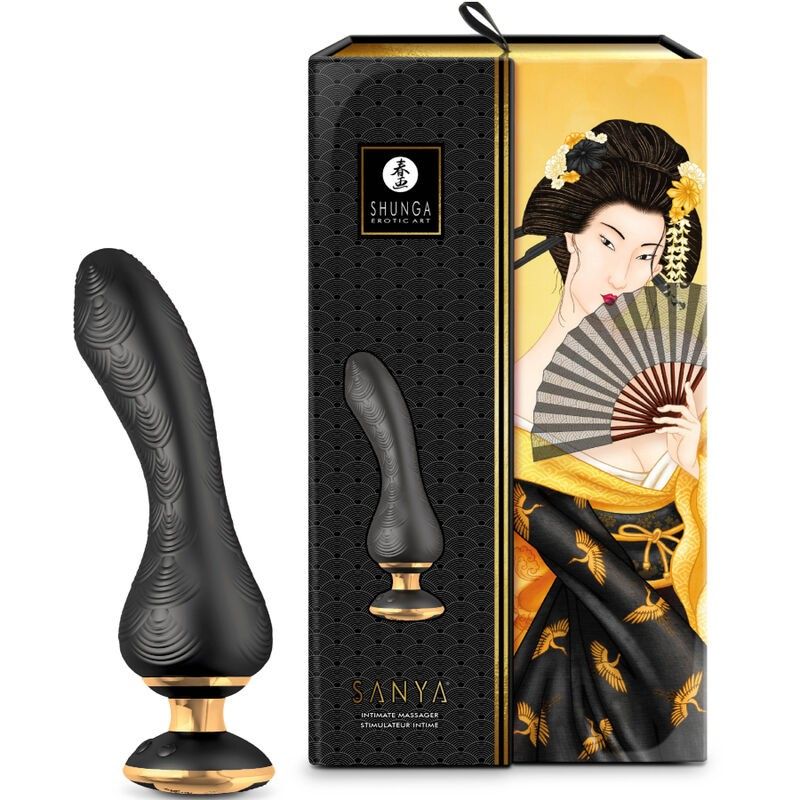 SHUNGA - SANYA INTIMATE MASSAGER BLACK SHUNGA TOYS - 3